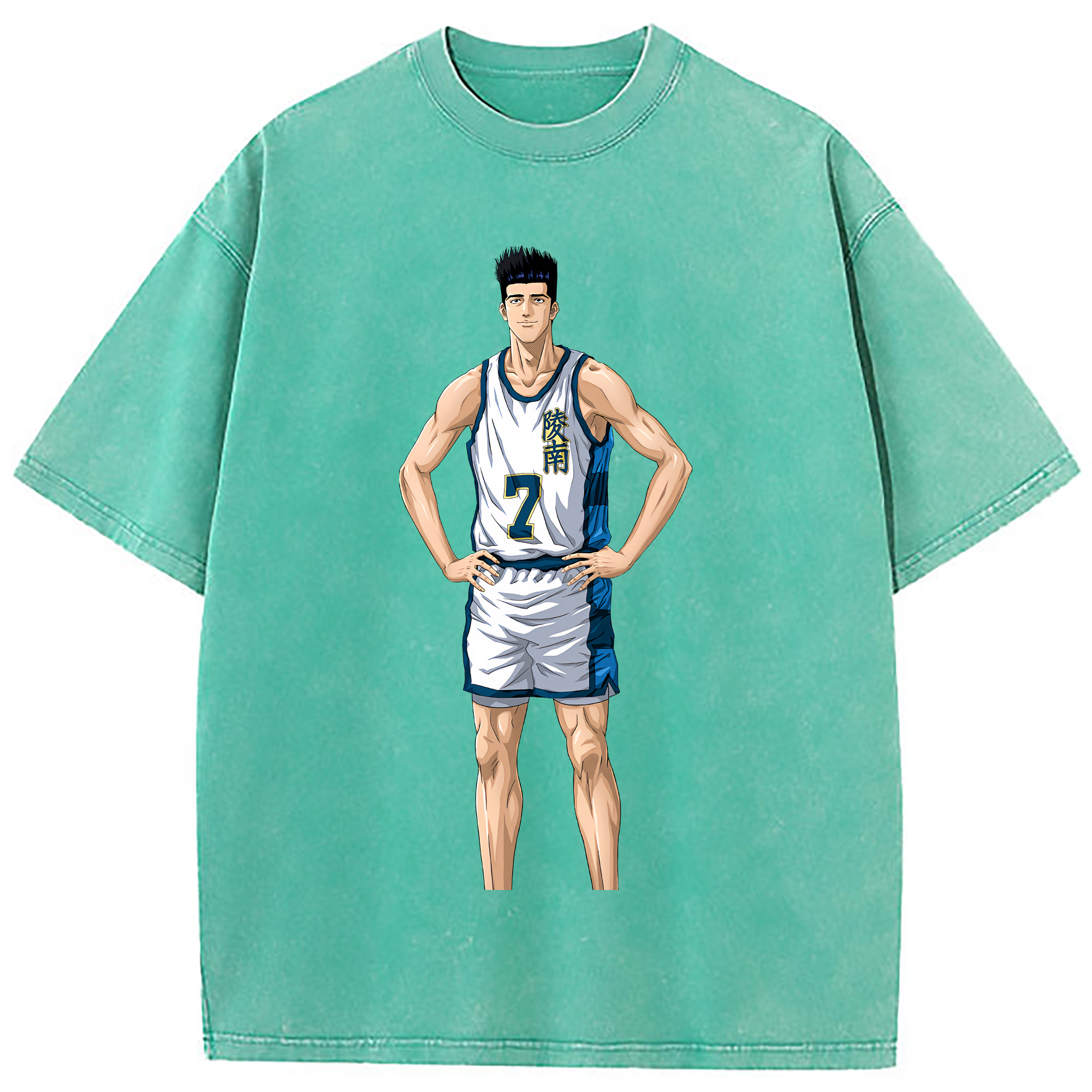 （画像用） SLAM DUNK／スラムダンク 綿100% ヴィンテージ風 半袖Tシャツ（フロントプリント）